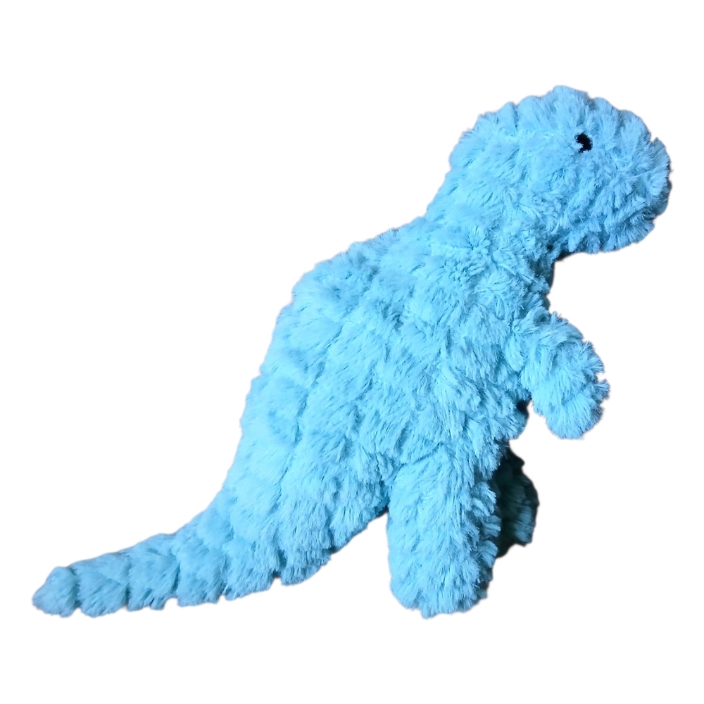Manhattan Toy Co Little Jurassics Nibble Blue Green Dinosaur Plush T-Rex 10"